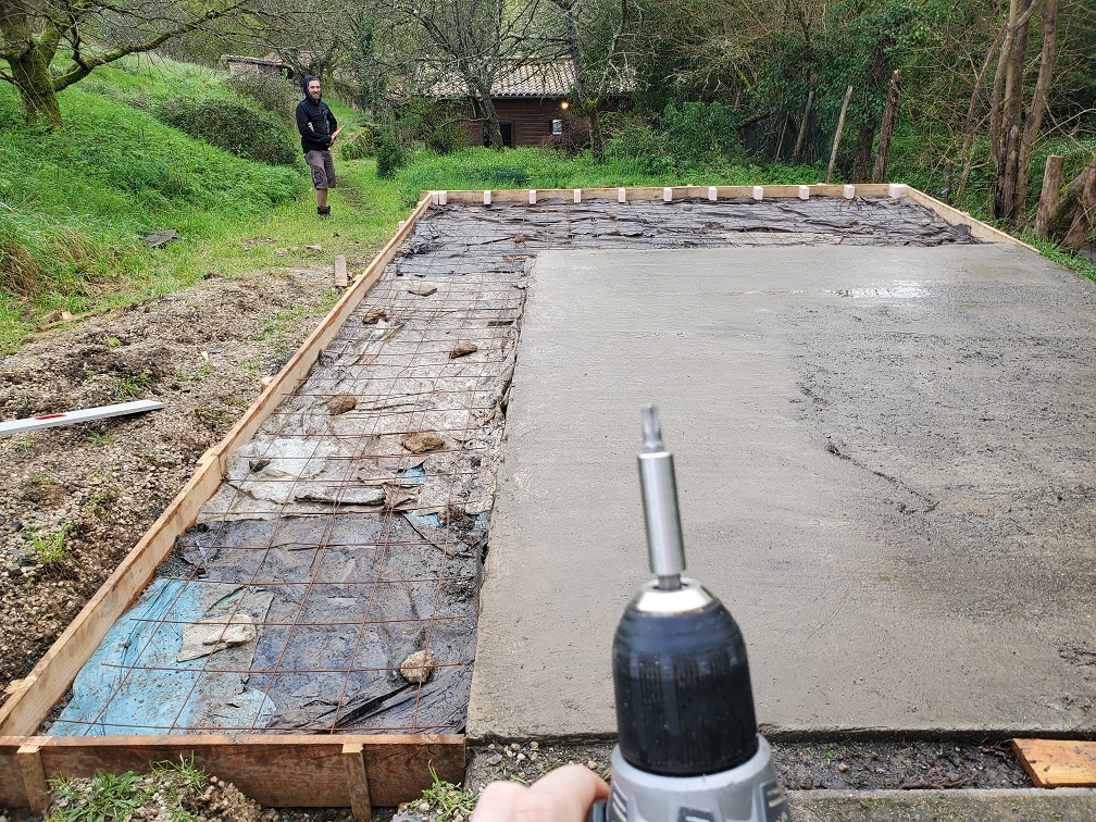 coffrage pour agrandissement dalle béton