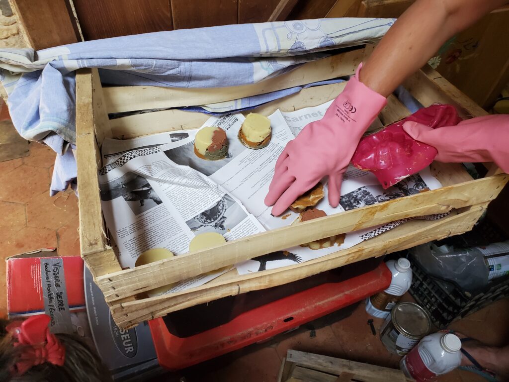 savon maison : démoulage