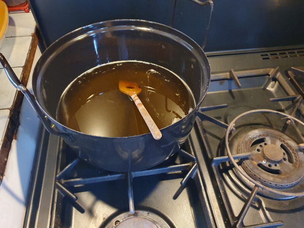 savon maison : huiles chauffées
