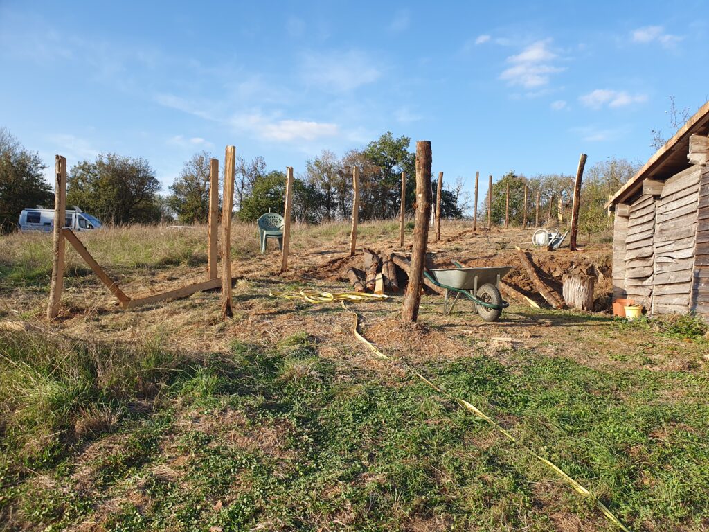 Chantier clôture : fin du jour 1